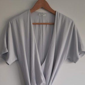 Babaton Wallace wrap dress - Light Blue (M)